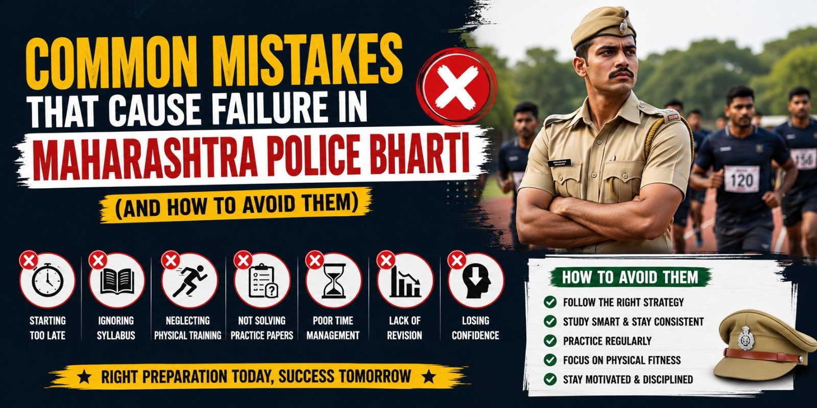 Common Mistakes That Cause Failure in Maharashtra Police Bharti